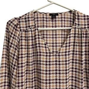 Ann Taylor Factory Brown Pattern Top